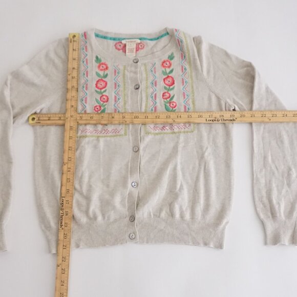 Sundance 100% Cotton Embroidered Floral Button Cardigan Boho Cottagecore S - Picture 3 of 10